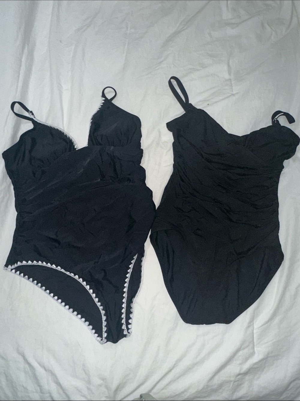 2- one piece black swimwear size L